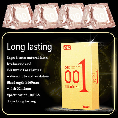 100pcs Condoms Hyaluronic Acid Penis Sleeve Lubricante Sexual Natual Latex Презервативы Health Safer Sex Products Adult 18+