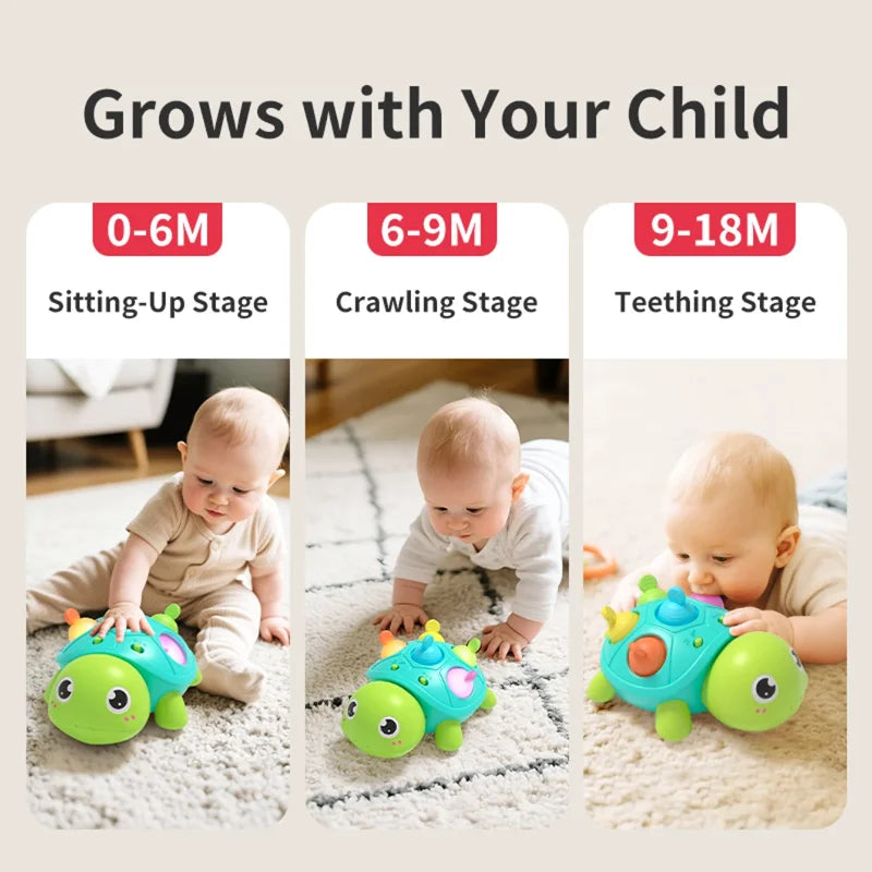 Baby Turtle Crawling  Sound Light Musical Infant Educational Toys Interactive Development Toys for Toddlers Learn to Climb Gifts