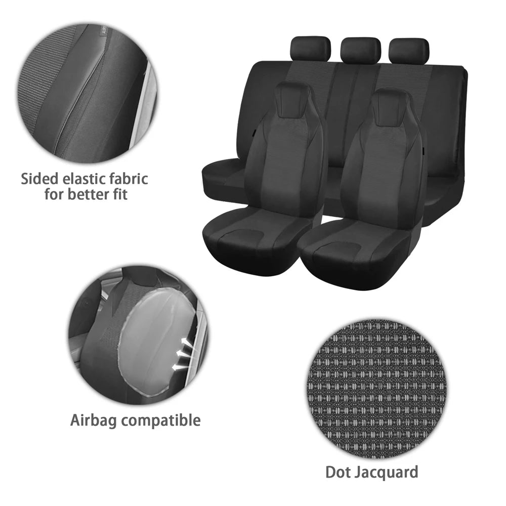 AUTOKING High Back Car Seat Covers Leather Seat Covers Universal Size Fit For Most Car SUV Truck Vans Accessories Interior