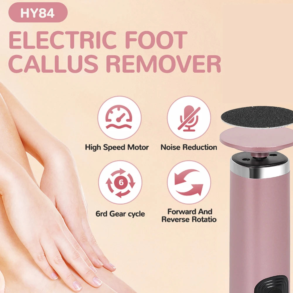 Wireless Electric Foot Grinder Rechargeable Foot Callus Remover Feet File Heel Dead Skin Removal Professional Pedicure Tool