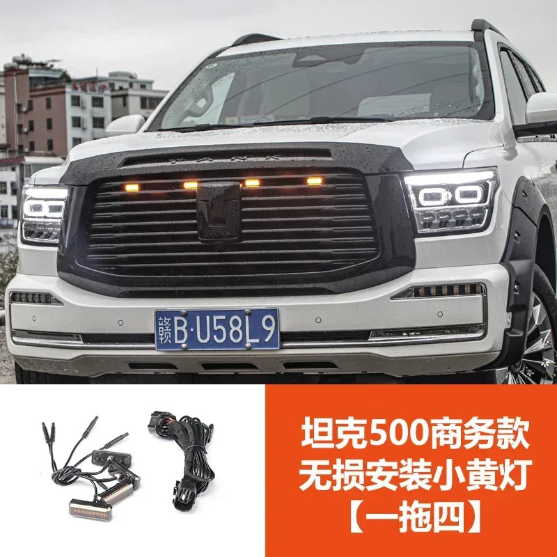 For Tank 500 Frame Yellow Light Modified Day Running Light Special LED Decorative Atmosphere Light Car Decoration Accessories