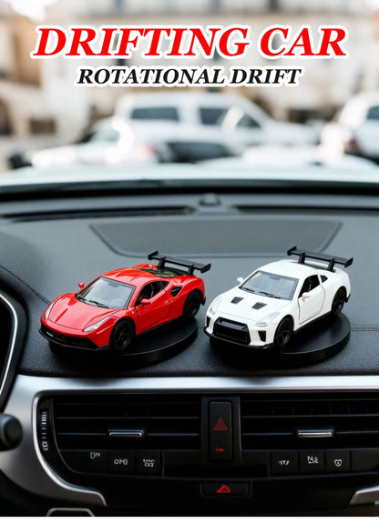 Car Individuality Center Console Decoration Sports Car Drift Rotating Car Decor Auto DashboardTurning Racing Model Decoration
