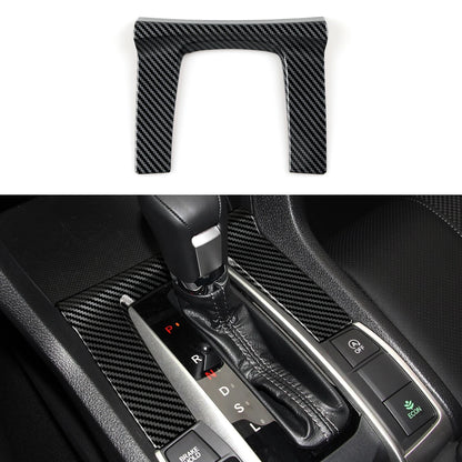 For Honda Civic 10th Gen (2016 -2021) Interior Accessories, Car Center Console Gear Shift Panel , Carbon Fiber ABS Trim Sticker