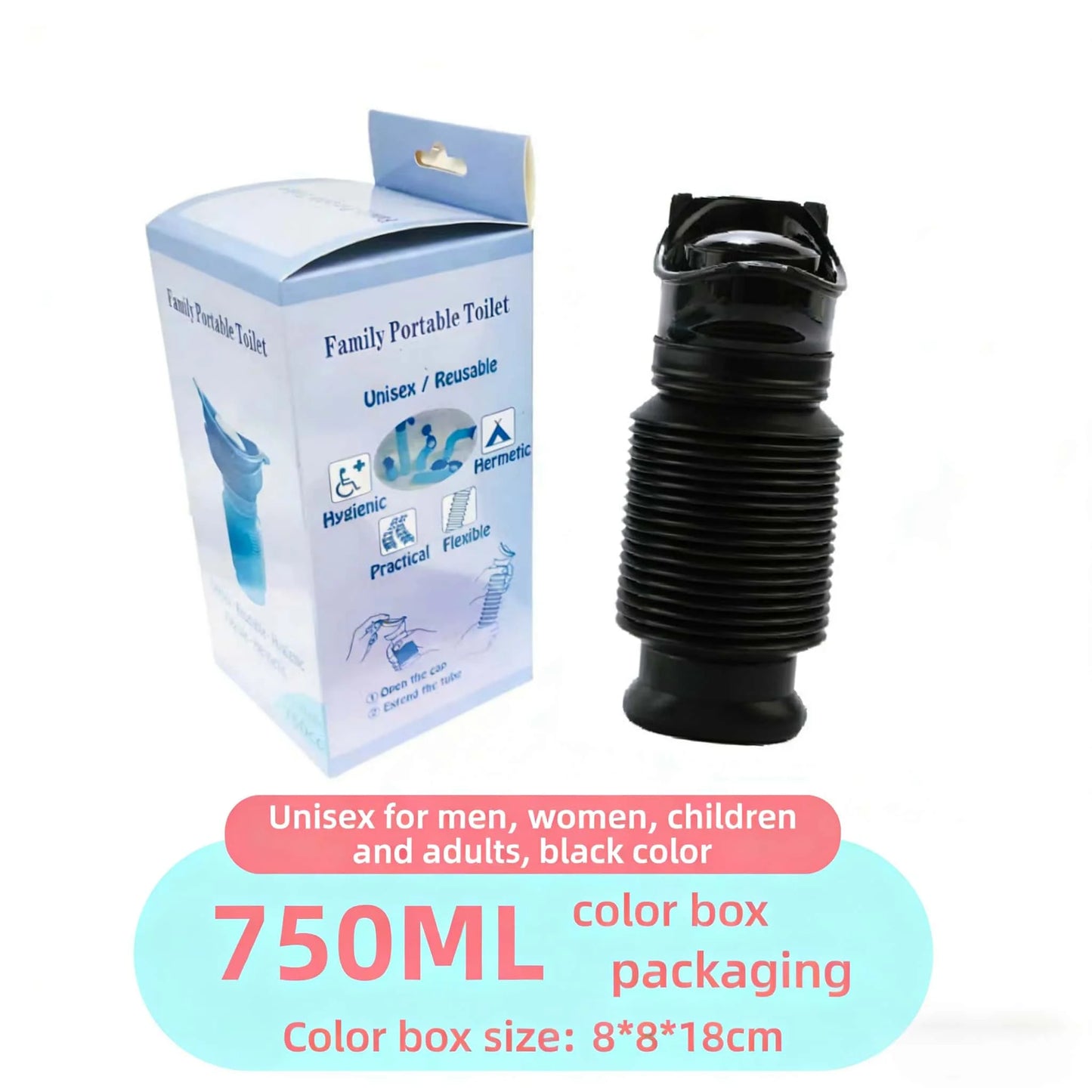 Portable Female Urination Device Foldable Standing Urinal for Outdoor Travel Car Emergency Use
