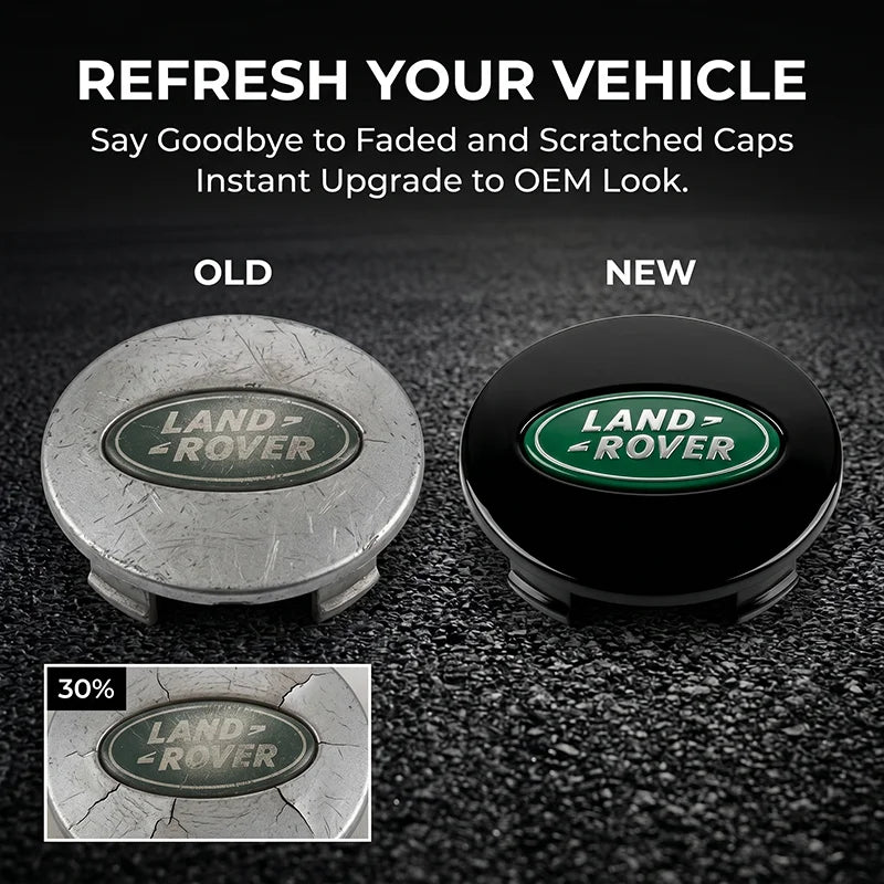 4Pcs Car Emblem Wheel Center Hub Cap Covers Auto Rim Cover For Land Rover Ranger Autobiography Freelander Evoque Rover Sport