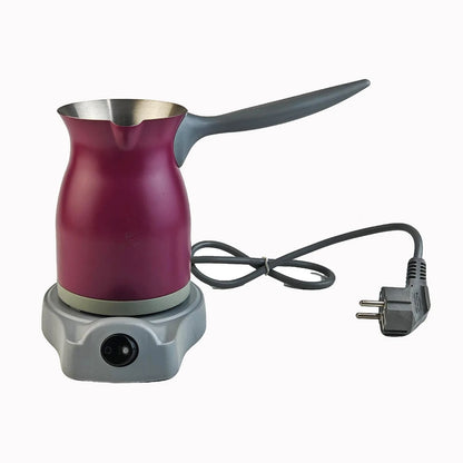 200ml Portable Stainless Steel Turkish Hand-pour Electric Coffee Pot Home Spill-proof Auto Heating Coffee Cup Kitchen Tools 800W
