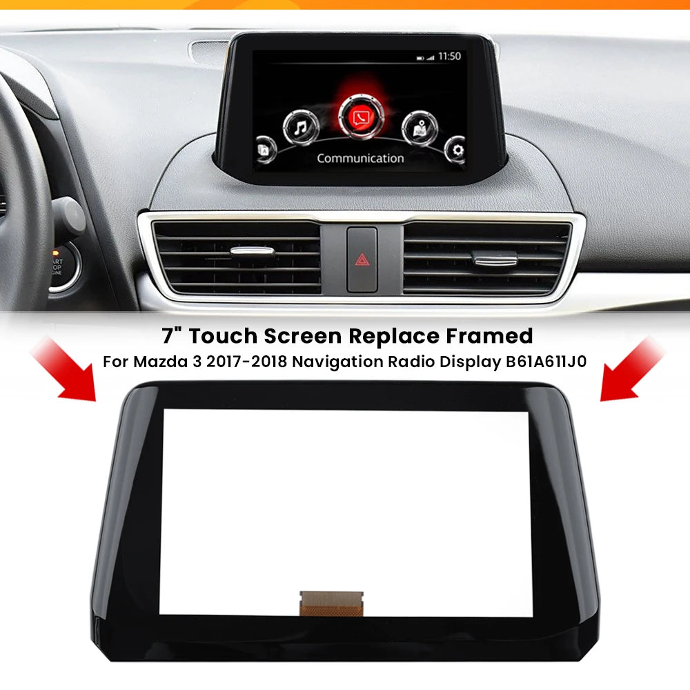 B61A611J0 7 inch Touch Screen for Mazda 3 Axela 2017-2018 TM070RDH03-00 Navigation Player Display Touch Screen Digitizer