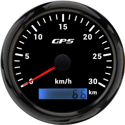 ELING Car Motorcycle Trucks Boats 85mm GPS Speedometer 30K 0-120KM/H 0-80M 200M Speed Gauge with 7 Colors Backlight 12V 24V