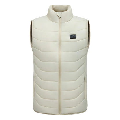 New Loose Casual Stand Up Collar Winter 28 Zone Intelligent Heating Vest Men'S Women'S Warm Electric Clip Coat (No Power Bank)