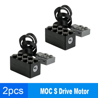 MOC S Drive Motor Speed Motor Support Forward Reverse Slow Speed Torque with Legoeds-Compatible Building Blocks Power Functions