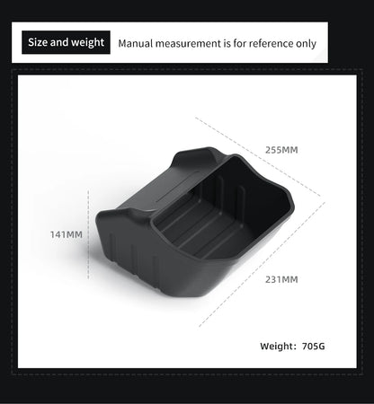 For Tesla Model 3 Highland 2025 Rear Seat Storage Box Below The Rear Air Outlet Rear Seat Organizer Tray Car Accessories 2024