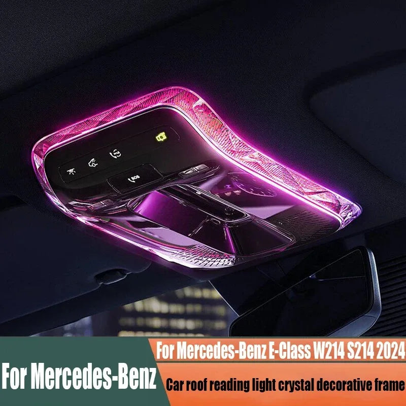 For Mercedes-Benz E-Class W214 S214 2024 car roof reading light transparent decorative frame car interior modification parts