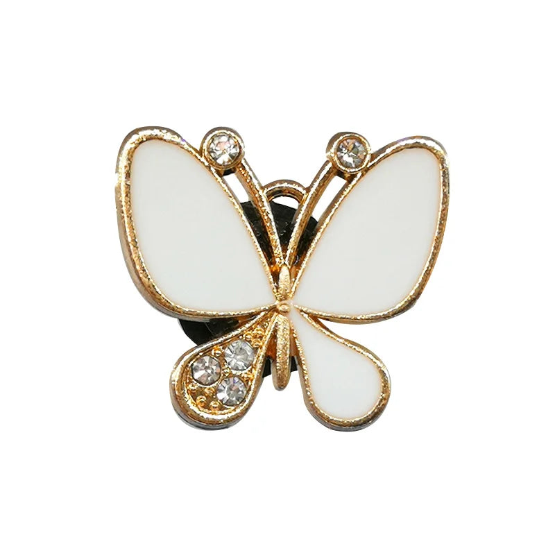 1pcs Metal Shoe Charms Flowers Butterfly Shoe Decorations Perfume Bow Tie White Sandals Pins for Women Girls Favor Gifts