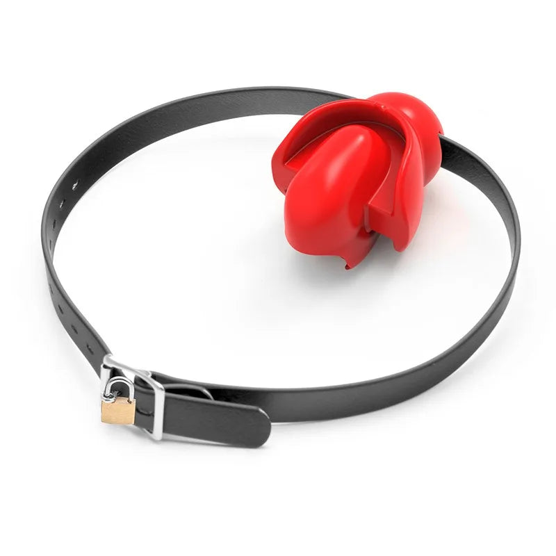 Bdsm Silicone Drool ball fun fixed tongue gag ball mouth plug can be hidden with a mask