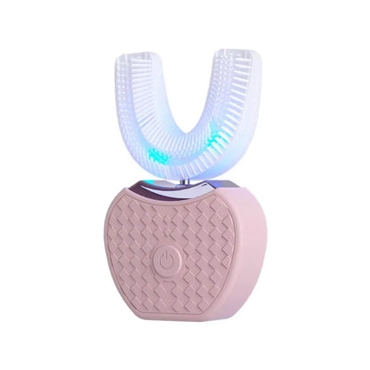 U-shaped electric toothbrush with ultrasonic oral cleaner, featuring soft bristles and an adult whitening tool
