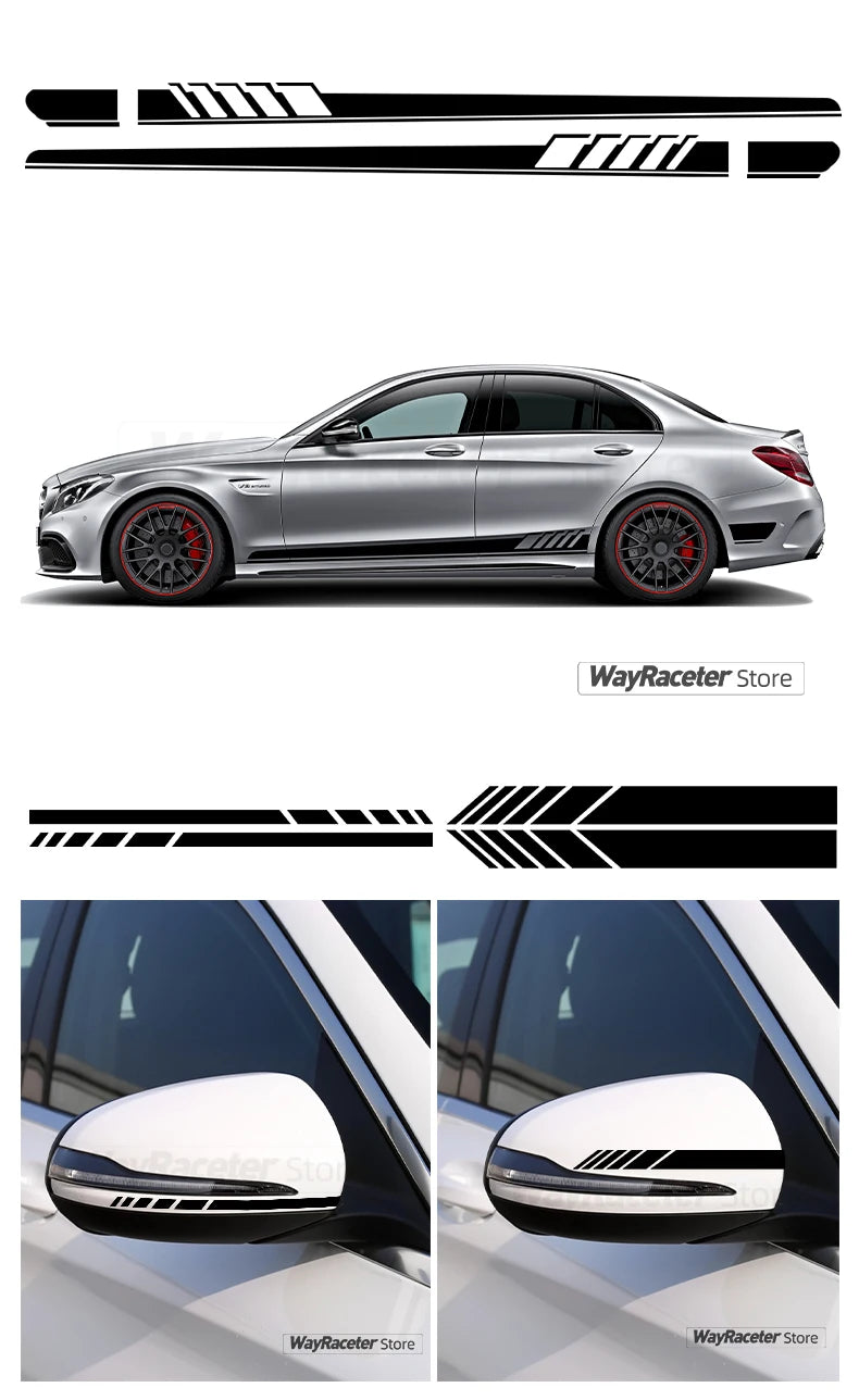 Edition 1 Stripe Sticker Door Side Hood Bonnet Roof Tail Vinyl Decal For Mercedes Benz W205 C63 AMG C Class C205 Coupe A205 S205