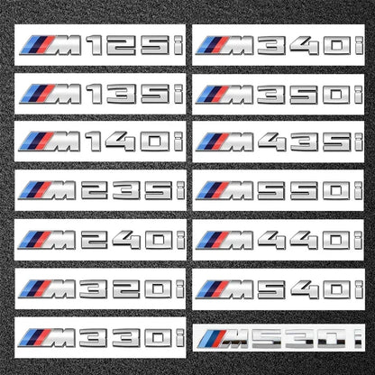 3D ABS Car Letters M Logo Sticker Rear Trunk Emblem Badge For BMW M125i M135i M140i M235i M240i M320i M330i M340i M350i M440i