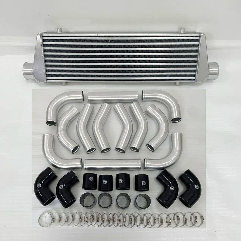 Front Mount intercooler Universal Turbo Intercooler 550x180x65 2.5" Intercooler Pipe Aluminium Pipe Tube Hose Kit