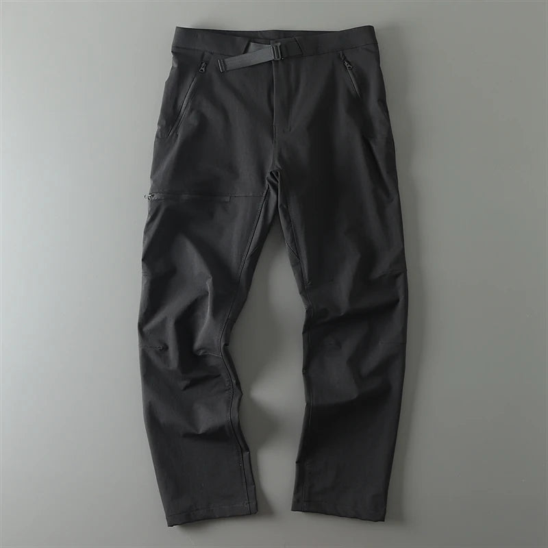 Outdoor Men's Casual Pants Windproof Wear-resistant Autumn Winter Soft  Zipper Pocket Waterproof Straight Leg Casual Pants