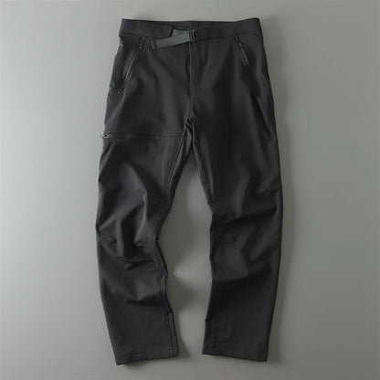 Outdoor Men's Casual Pants Windproof Wear-resistant Autumn Winter Soft  Zipper Pocket Waterproof Straight Leg Casual Pants