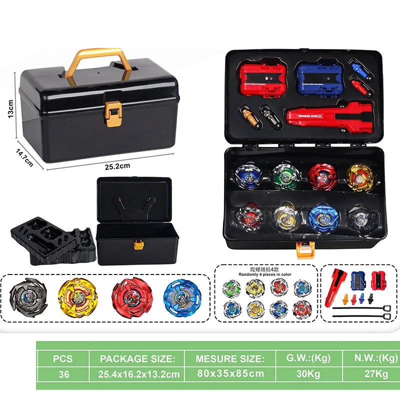 New alloy gyro attack suit with two-way transmitter combat gyro tool storage box gift Hurricane CX BX alloy gyro vs PK game.