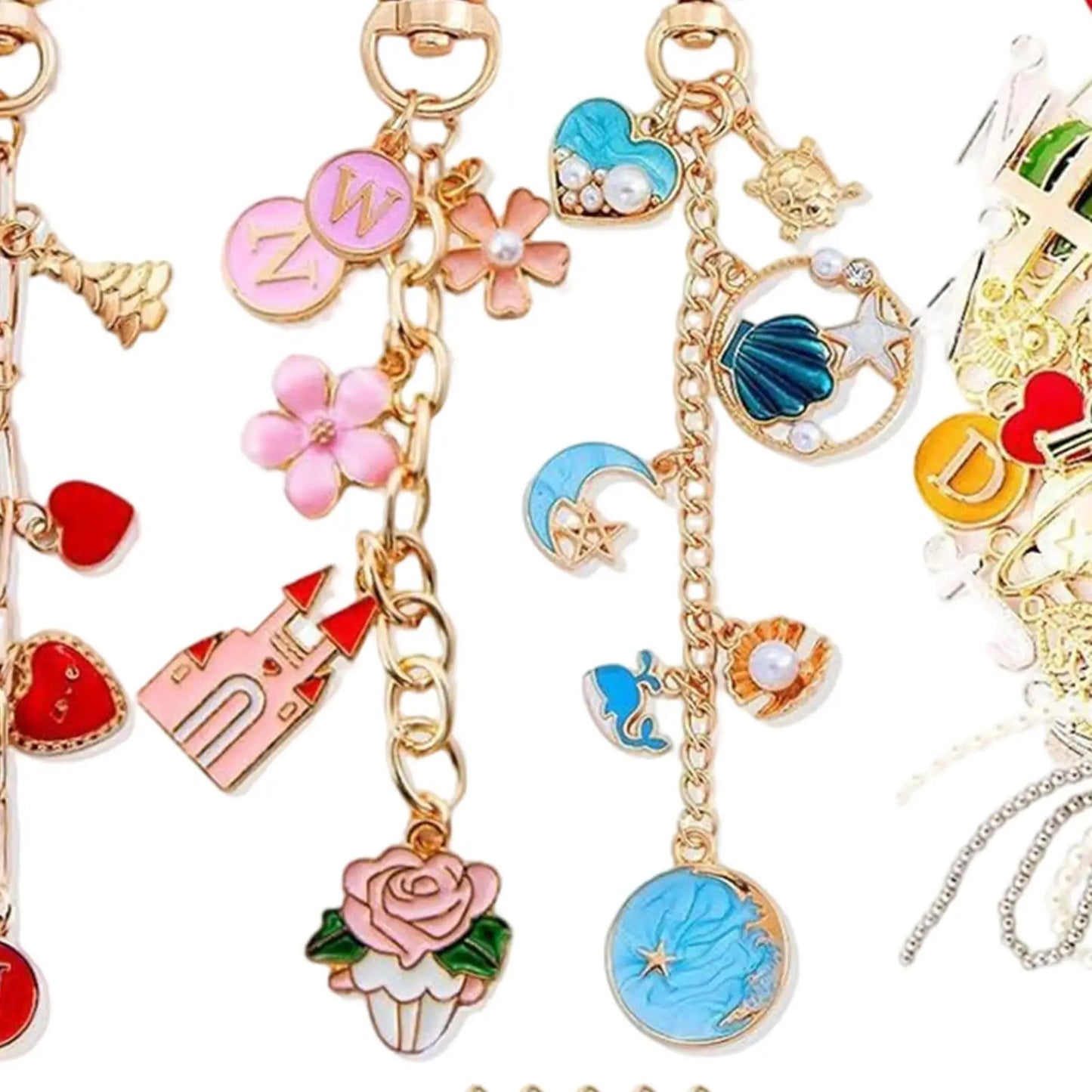 325-Piece DIY Bag Charm Making Kit Complete Jewelry Craft Set Creative Gift for Keychains & Access, Teens, Adults, Art Therapy