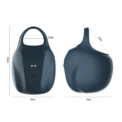 1pc Vibrating Cock Ring With Testis Massager Stimulating Ball Pouch Tapping Pulsating Pouch Vibrating Sleeve Ring Penis And Scro