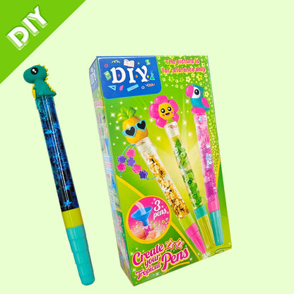Kids Educational DIY Magic Quicksand Pen Craft Set Creative Art Handmade Making Kit Children Party Birthday Gift Toy