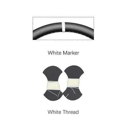 Black Faux Leather Car Steering Wheel Cover for Seat Ibiza (6J) 2008-2015 MII 2013-2020