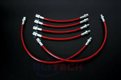 Stainless Racing Steel Brake Line Kit Cables For BMW E36 E34 E32 Red Blue Silver Black