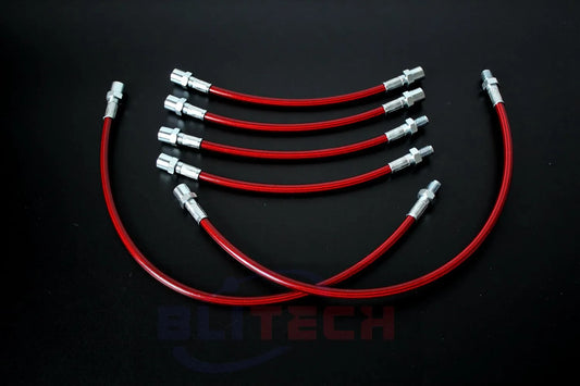 Stainless Racing Steel Brake Line Kit Cables For BMW E36 E34 E32 Red Blue Silver Black