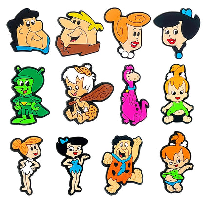 1-100pcs Primitive Man Shoe Charms Cartoon PVC Shoe Accessories DIY Decoration for Classic Clog Sandal Kids Gifts