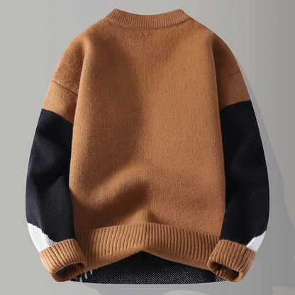 Sweaters men 2025 Winter Letter pattern thick sweater men Student youth sweaters autumn Men's wool pullovers full
