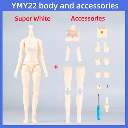 Ymy 22 24 Body Movable Joint Body Replacement Accessories Hand Girl YMY 23 25 Boy Body For Ob22 Ob24, Gsc, Blythe, 1/6 Bjd Doll