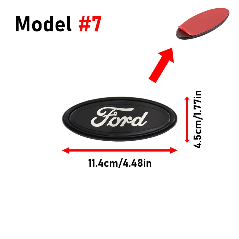 Car Logo Badge Front Rear Grille Hood Bonnet Trunk Emblem Stickers For Ford Focus Mondeo Edge Ecosport Ranger Fiesta Fusion Kuga
