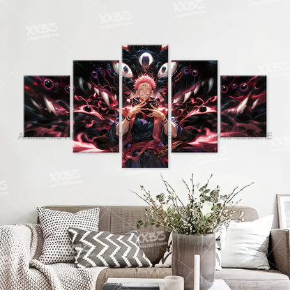 Anime Jujutsu Kaisen Character 5PCS Home Decor Canvas Paintings Pictures Wall Art Printed Poster No Frame Artwork Living Room
