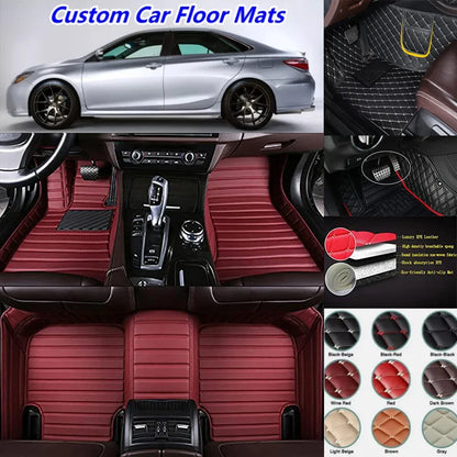 3D PU-leather Waterproof Custom Car Floor Mats For Toyota RAV4 2005-2025 Years Auto Carpets Coche Accessorie Liners