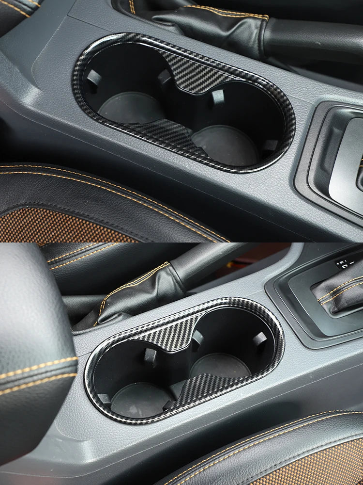 ABS Carbon Fiber For Ford Ranger Wildtrak 2015-2021 Car Center Control Shift Panel Steering Wheel Glass Lift Frame Sticker