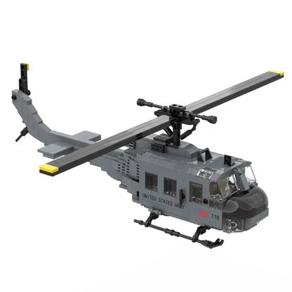 US Army UH-1D OH-58A/D Helicopter Building Blocks Vietnam War Aircraft Bricks Model Toys For Collection