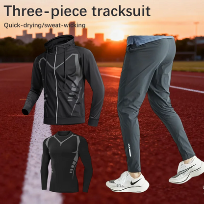 Men's Trendy Quick-Drying Fitness Suit Sports Running Clothing Breathable High-Elasticity Basketball Training Uniform