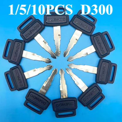1/5/10PCS For D300 2172-00218 Ignition Key Excavator Starter Key D300 S220 DH220 DX220 DH200