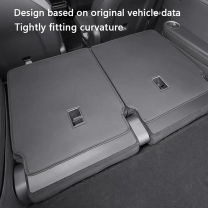 For Tesla Model YL 6-Seater Rear Trunk Mat Leather Full Coverage Cargo Liner Anti Dirty Mat Seat Backrest Protective Pad Cover