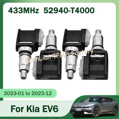 For Kia EV6 EV9 1/4pcs 433MHz 52940T4000 52940-T4000 TPMS Tire Sensor Car Wheel Tires Pressure Monitoring System Replacement