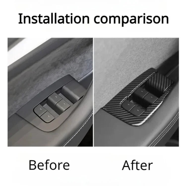 Window Lifter Switch Buttons Cover for Tesla Model Y/3/3+ Highland Trim Frame Button Stickers 2017-2024 Car Interior Accessories