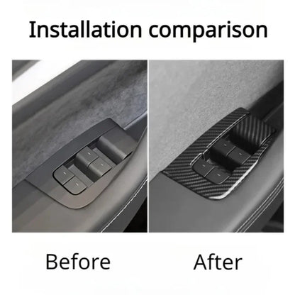 Window Lifter Switch Buttons Cover for Tesla Model Y/3/3+ Highland Trim Frame Button Stickers 2017-2024 Car Interior Accessories