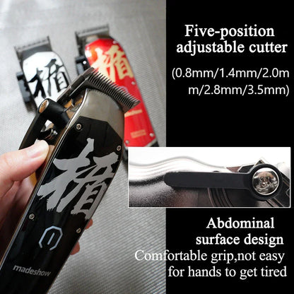 Madeshow M10 Professional Hair Clippers Hair Trimmer for Men Adjustable Cordless Hair cutting Machine For Barbers Beard Trimmer