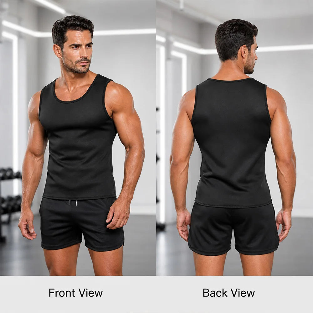 Man Neoprene Sauna Vest Sweat Suits for Weight Loss Waist Trainer Body Shaper Gym Workout Vest