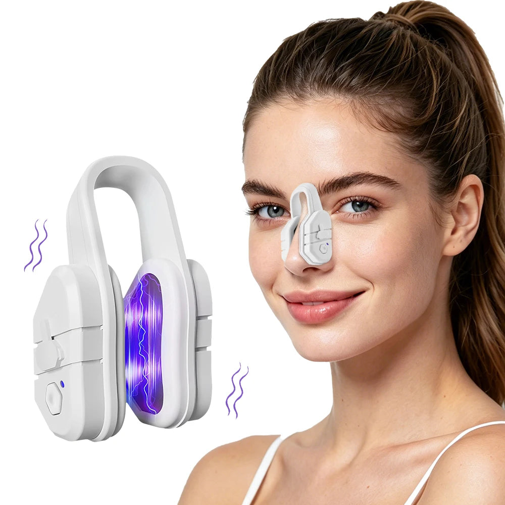 EMS Nose Massager, Microcurrent Nose Beauty Device with 5 Modes, USB-C Rechargeable Nose Clip for Facial Contour Care, Unisex