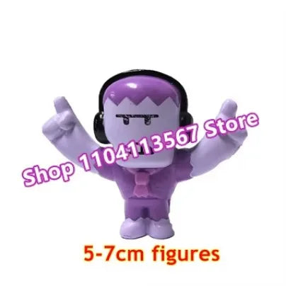 24pcs Cartoon Mini Figures Poco Bibi Shelly Cute Anime Heroes Model Accessories Charms Game Collectibles Toys for Children Gift