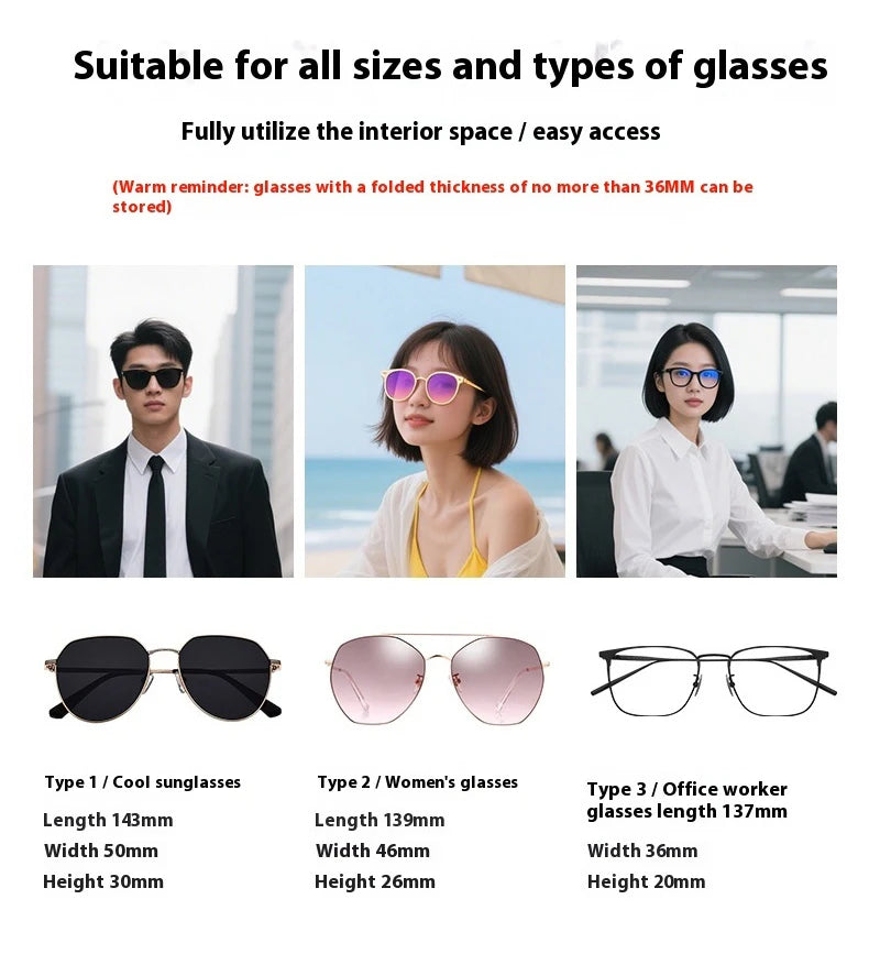 Car Glasses Box Sun Visor Glasses Holder For EBRO S700 EBRO S800 S400 2025 Shock-proof Eyeglasses Storage Case Car Accessories
